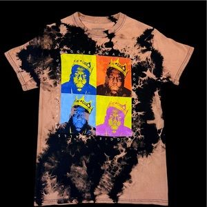 Bigggie smalls custom acid wash short sleeve